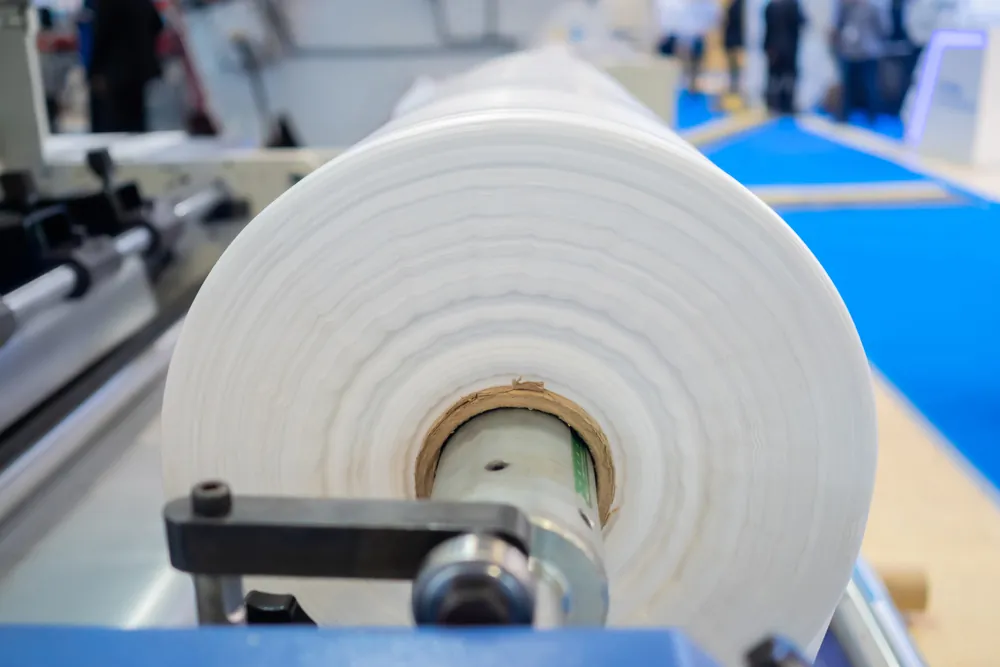 A finished roll of film on the winder